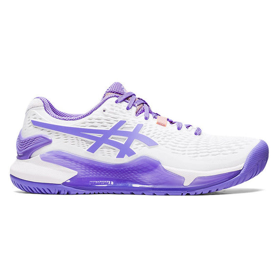 Asics Gel Resolution 9 WIDE Women's Tennis Shoe White/Amethyst