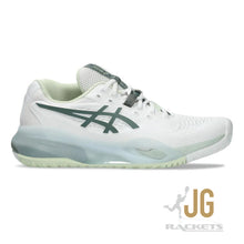 Asics Gel Resolution X Womens (Wide) Tennis Shoe White/Monument Blue
