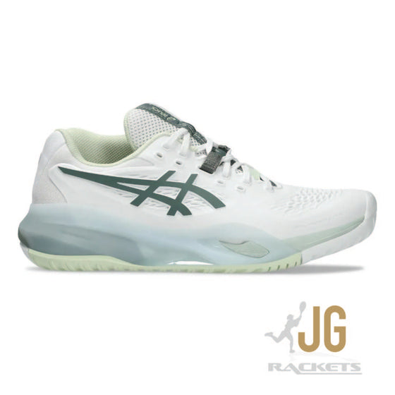 Asics Gel Resolution X Womens (Wide) Tennis Shoe White/Monument Blue
