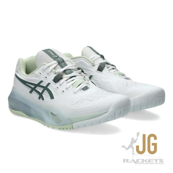 Asics Gel Resolution X Womens (Wide) Tennis Shoe White/Monument Blue