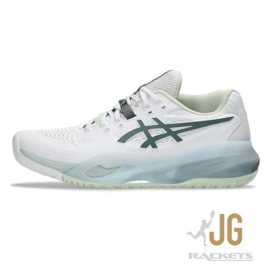 Asics Gel Resolution X Womens (Wide) Tennis Shoe White/Monument Blue