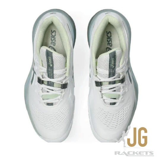 Asics Gel Resolution X Womens (Wide) Tennis Shoe White/Monument Blue