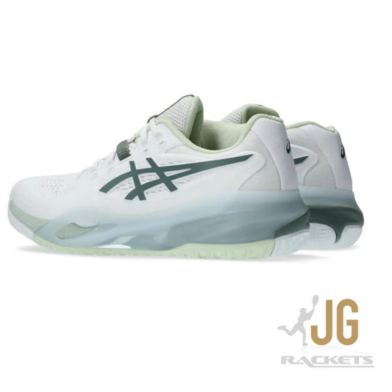 Asics Gel Resolution X Womens (Wide) Tennis Shoe White/Monument Blue