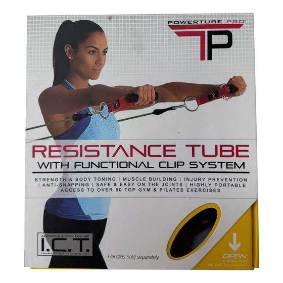 PowerTube Pro Resistance Tube with functional clip system.