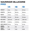 Warrior Blucore 16MM Pro Shape Pickleball Paddle