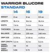 Warrior Blucore 16MM Pro Shape Pickleball Paddle