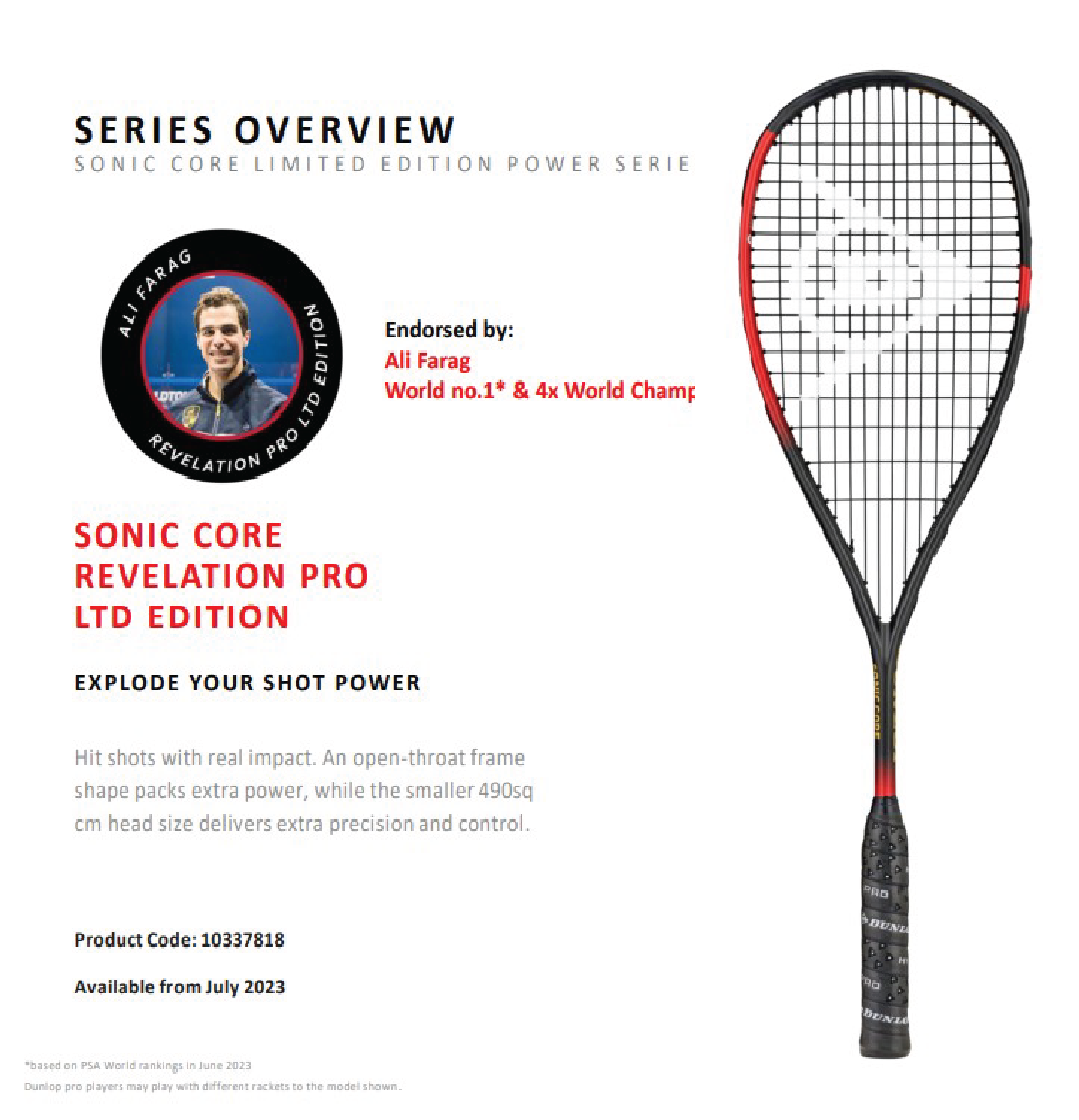 Squash Racket Rev Dunlop Sonic Core revelation Pro Squash Racket LTD Edition – JG Rackets