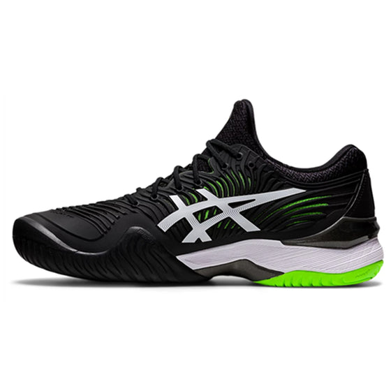 Asics Mens Court FF 2 Black/Green Gecko Tennis Shoe