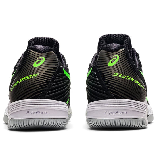 Tennis Shoe Mens Asics Gel Solution Speed FF2 Black/Green Gecko
