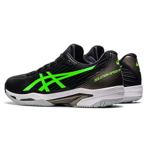 Tennis Shoe Mens Asics Gel Solution Speed FF2 Black/Green Gecko