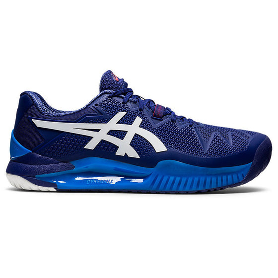 Tennis Shoe Mens Asics Resolution 8 Wide Dive Blue/White